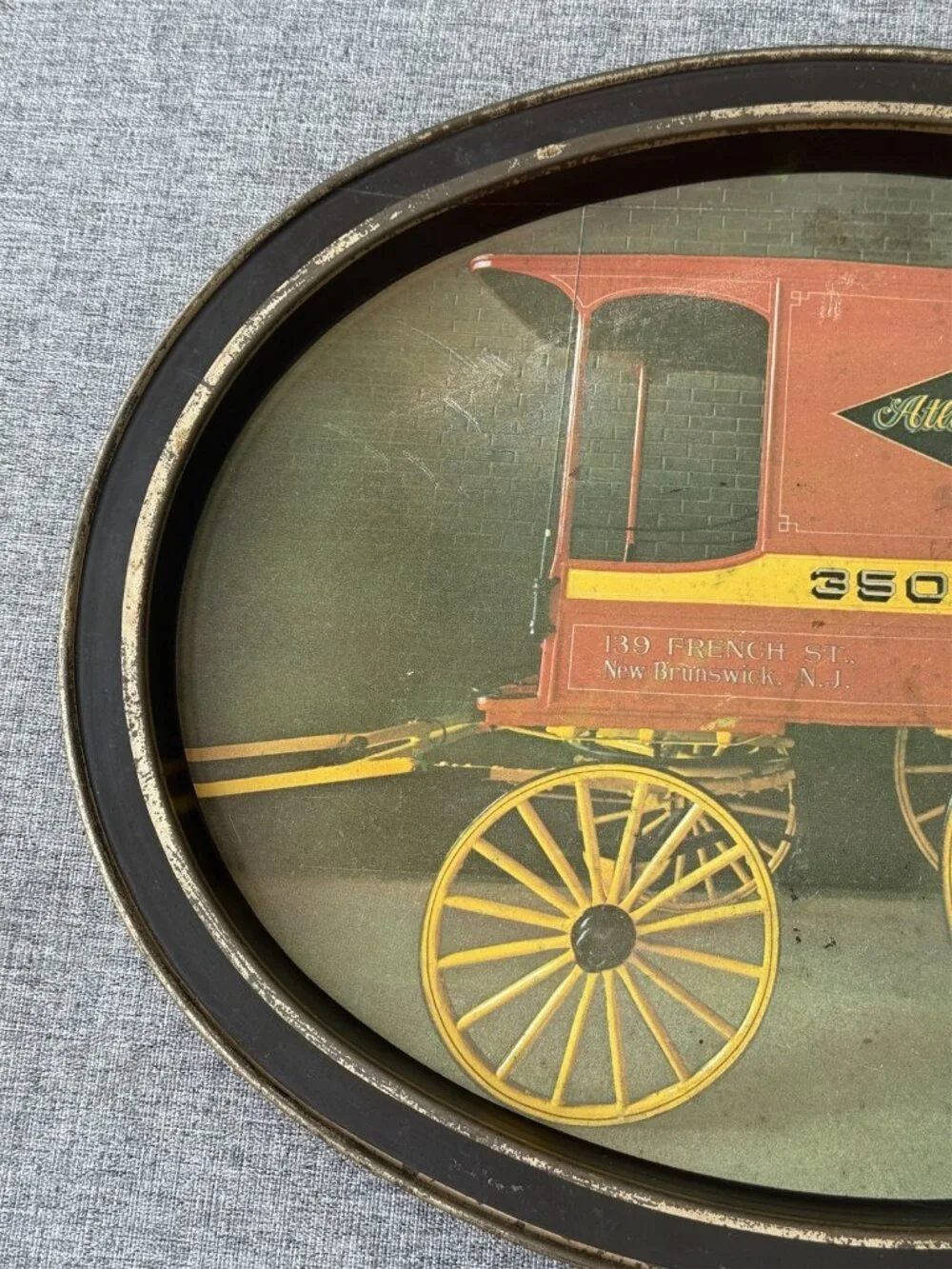 Vintage The Great Atlantic & Pacific Tea Company A&P Serving Tray Metal Oval